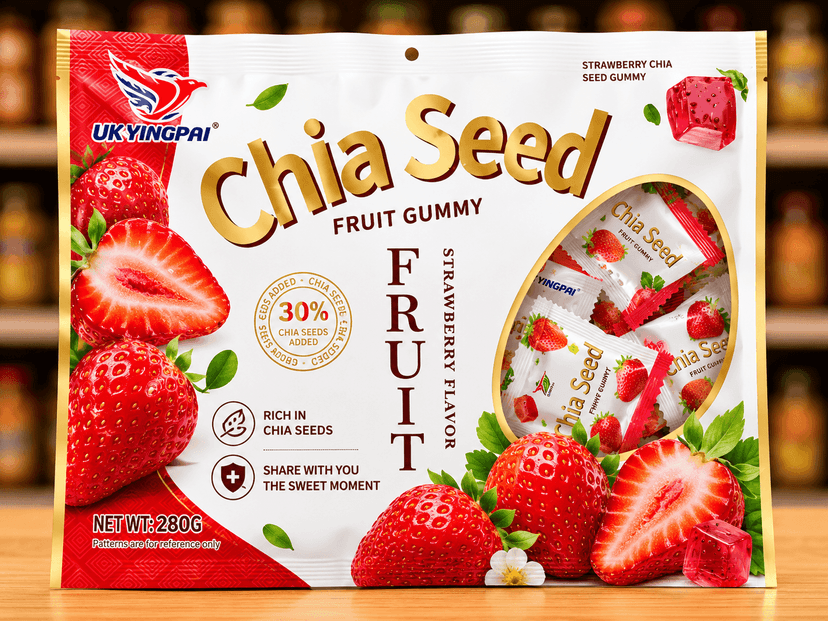Chia Seed Fruit Gummy - Strawberry Flavor (280g)