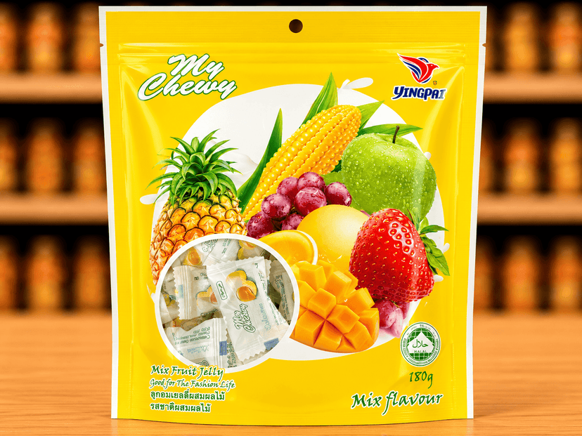 My Chewy Soft Milk Jelly Mix Fruit Flavors- 180g