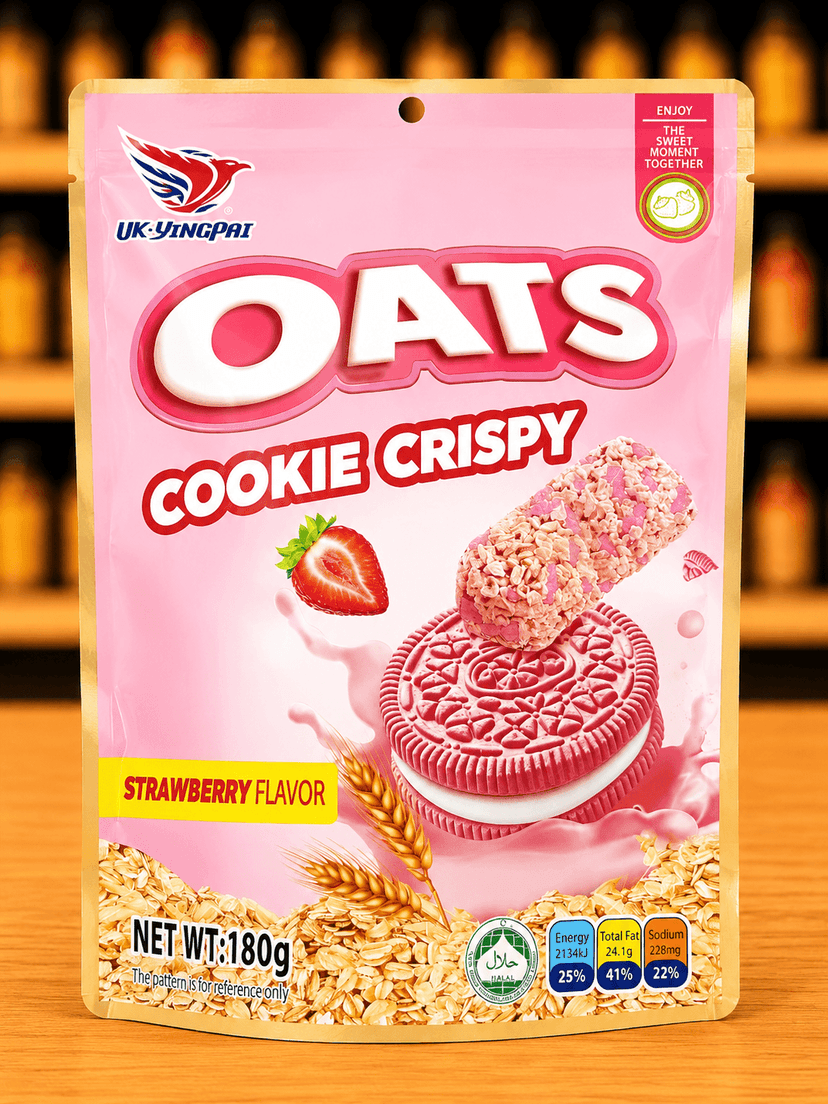 Oats Cookie Crispy (strawberry flavor -180 gm)