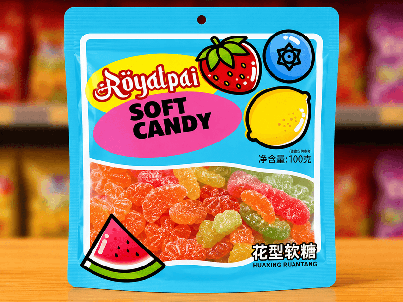 Royalpai Mixed Fruit Flavor Soft Candy (100g)