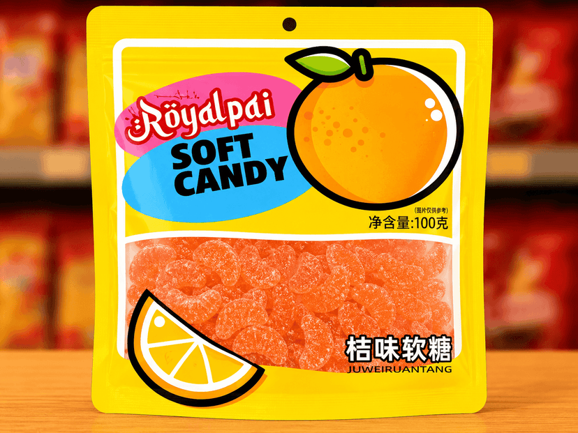 Royalpai Orange Flavor Soft Candy (100g)